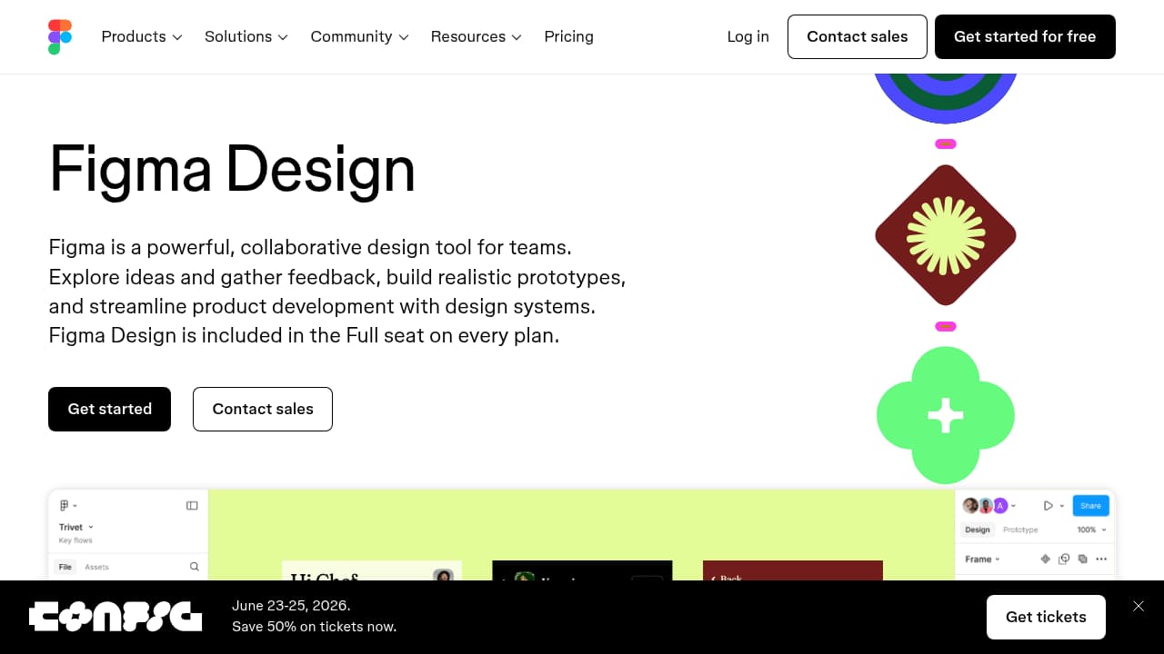 Screenshot of Figma website